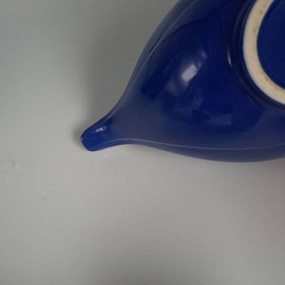 Hall Pottery Blue Gold Aladdin Lamp 6 Cup Teapot Tea Strainer MCM Genie-Inspired - Picture 16 of 16